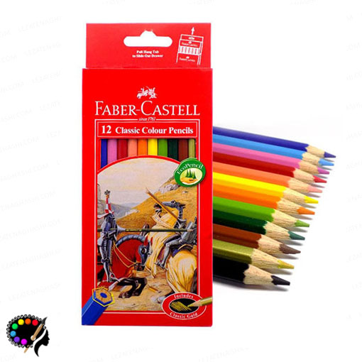 خرید مداد رنگی ۱۲ رنگ فابرکاستل کلاسیک جعبه مقوایی