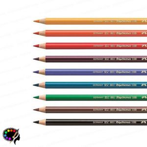 مداد رنگی ۶۰ رنگ فابرکاستل پلی کروم جعبه فلزی