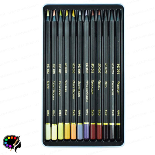 قیمت مداد رنگی ام کیو ۱۲ رنگ مدل Dark SKIN