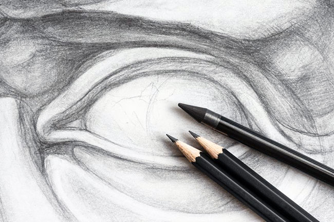 انواع مداد طراحی برای نقاشی سیاه قلم