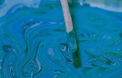 نحوه ترکیب رنگ اکریلیک با آب