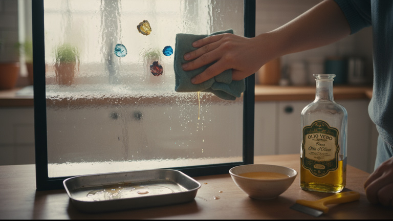 نحوه پاک کردن رنگ روغن از شیشه مشجر